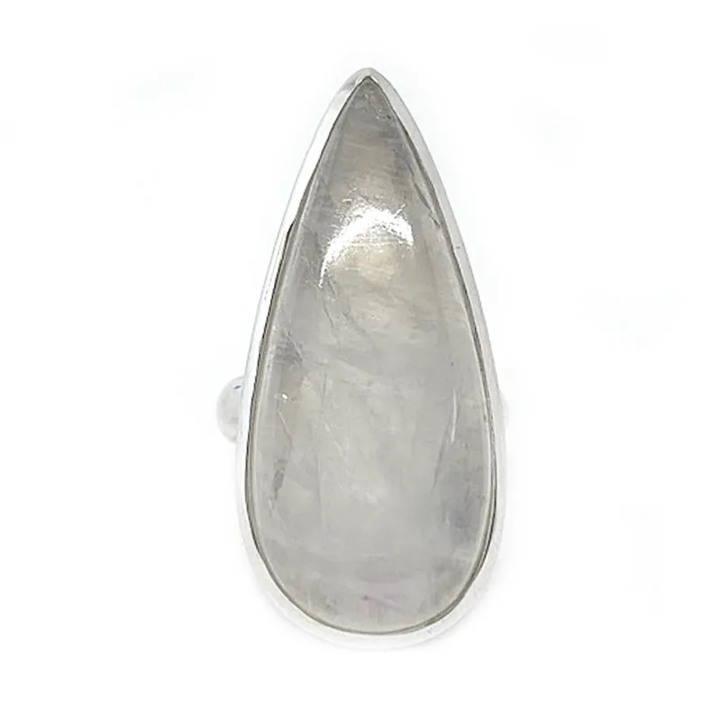 Moonstone Classic Teardrop Silver Ring