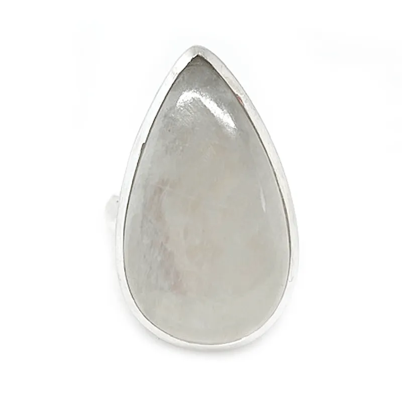 Moonstone Classic Teardrop Silver Ring