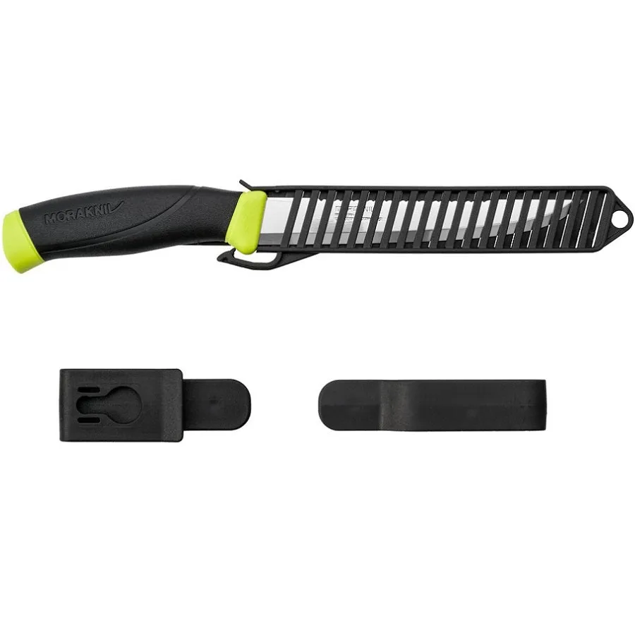 MORAKNIV FISHING COMFORT SCALER 150 - STAINLESS STEEL - BLACK/LIME (ID 13870)