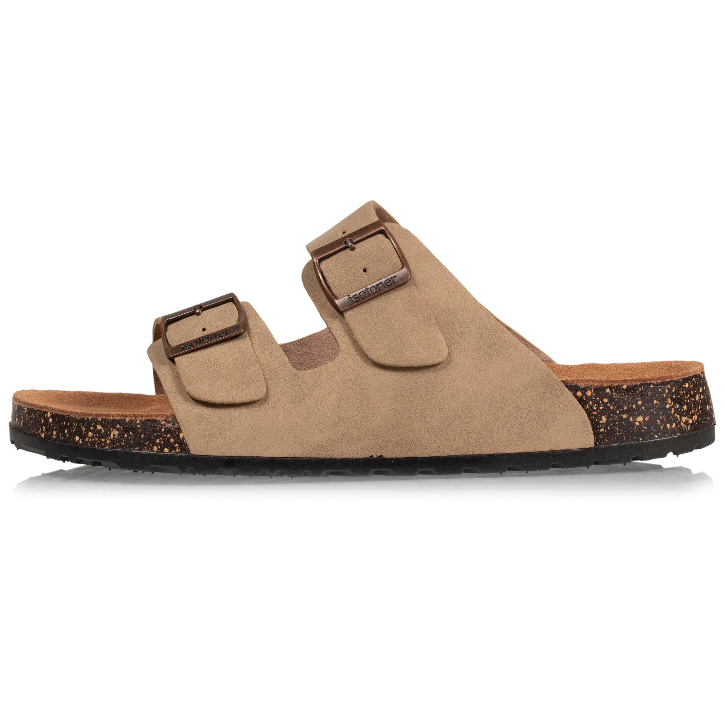 Mules claquettes Homme double bride taupe