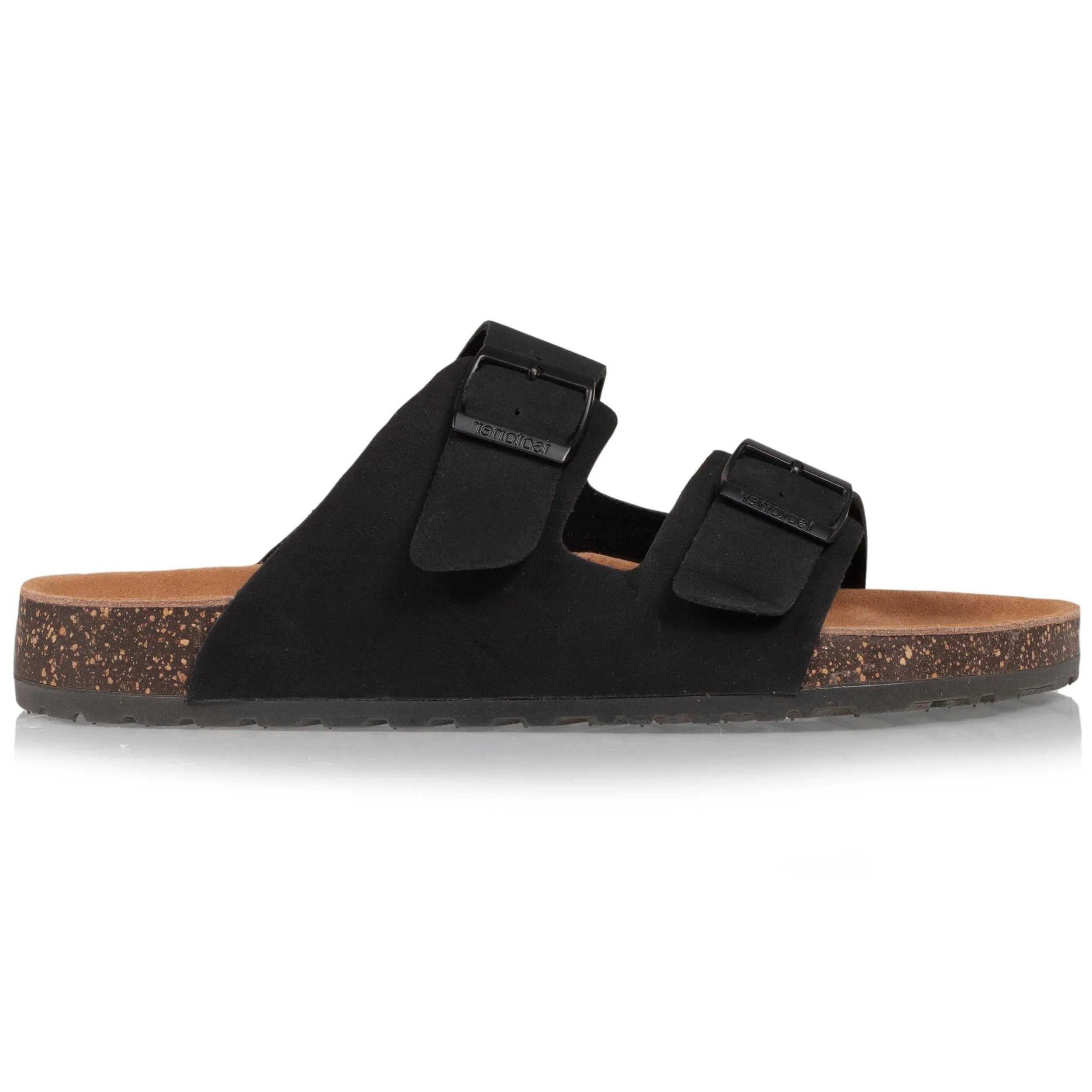 Mules sandales Homme double bride noir