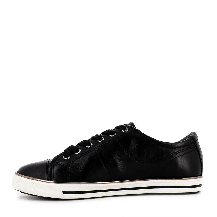 NAT II - BLACK WHITE LEATHER