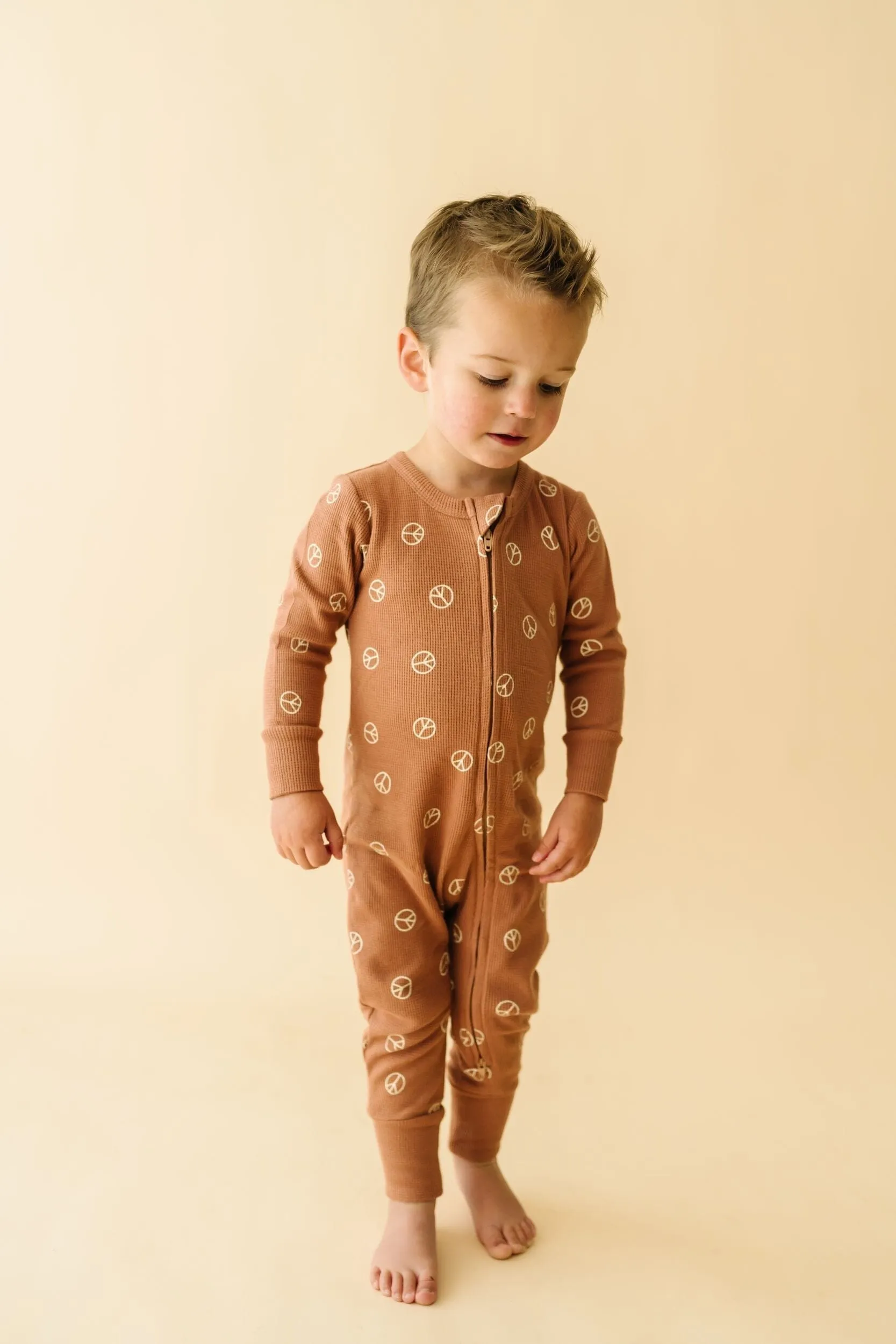 Organic 2-Way Zip Romper | Peace