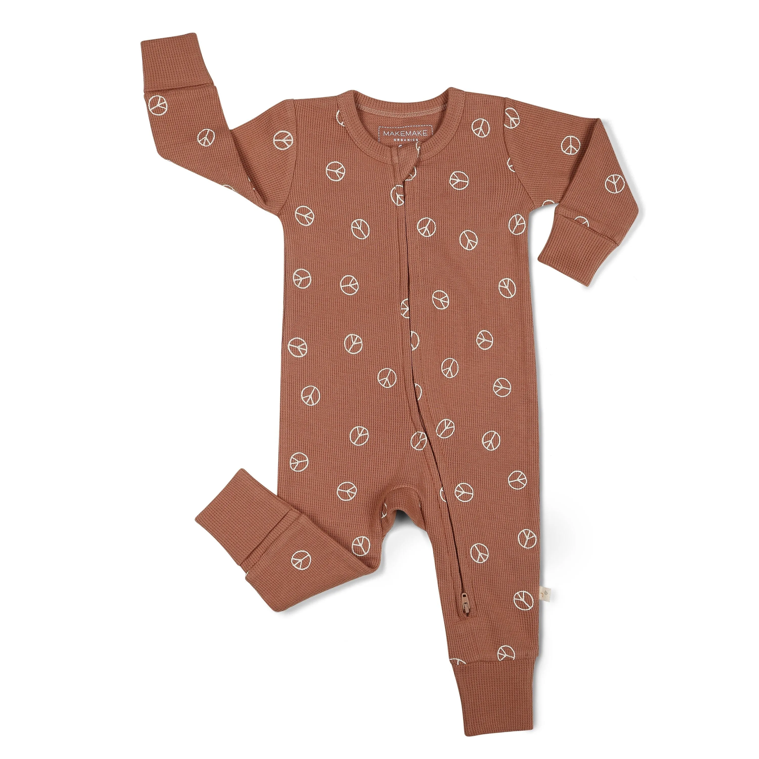 Organic 2-Way Zip Romper | Peace