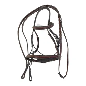 Ovation Comfort Crown Plain Raised Bridle w/Laced Reins in Havana - Full