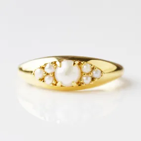 Pearl Vintage Gypsy Ring