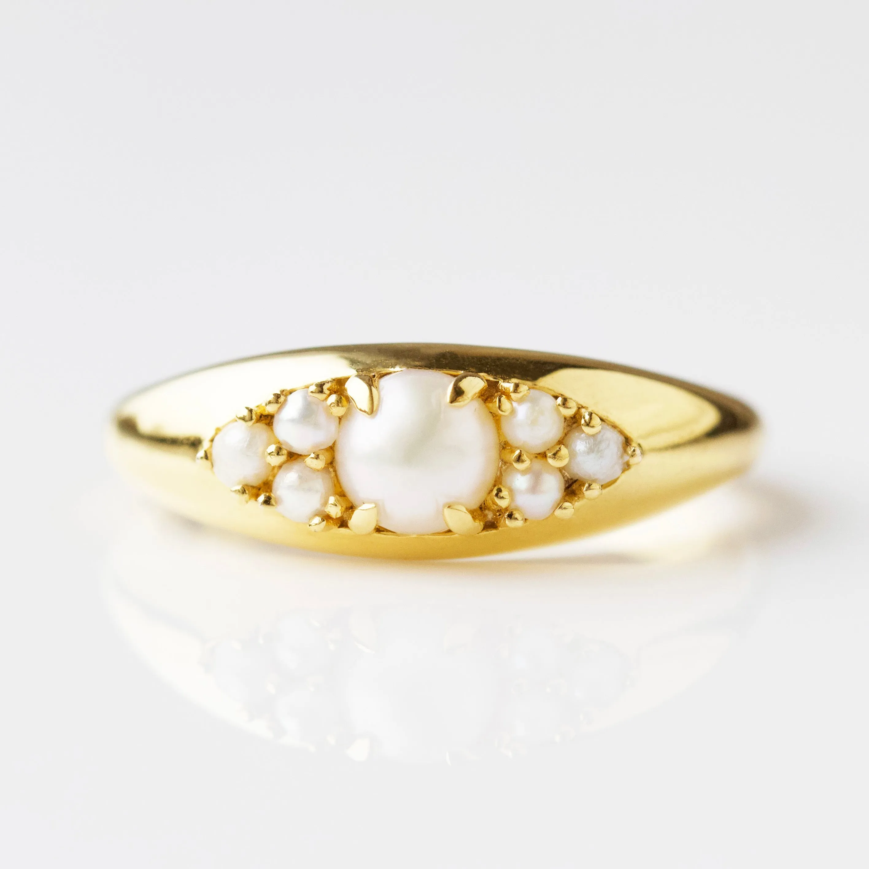 Pearl Vintage Gypsy Ring