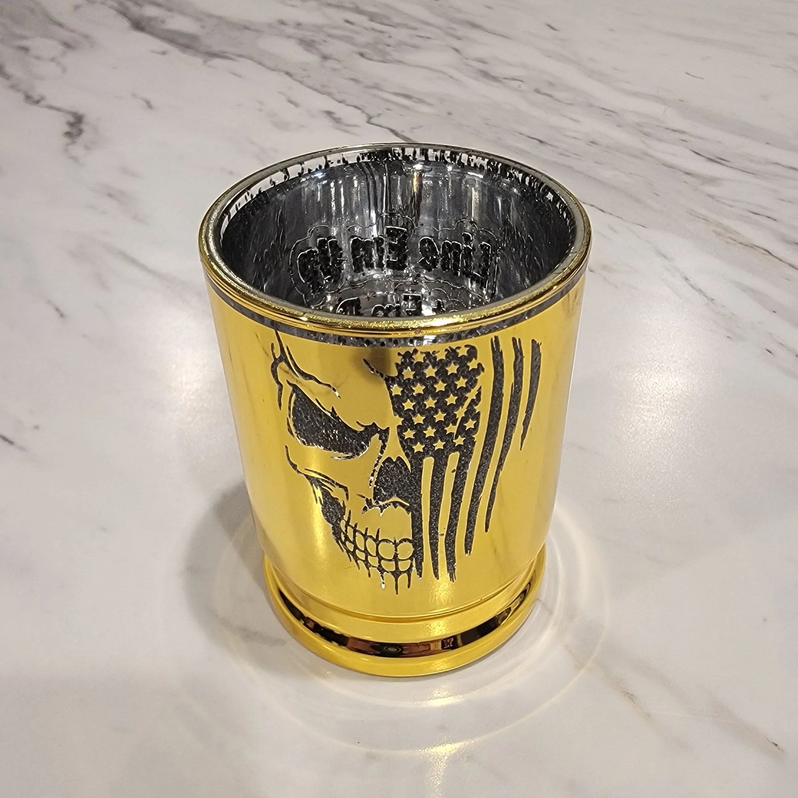 Personalized Shot Glass - .50 Caliber Shell - Photo and Engraved Shot Glass