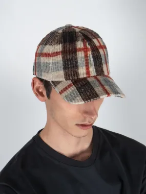 Plaid Corduroy Baseball Cap | Multicolour