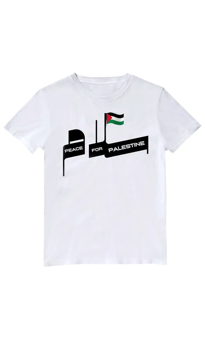 "Peace for Palestine" printed T-Shirt