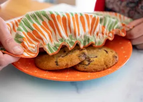 Reusable Bowl Cover- Carrot and Pomegranate