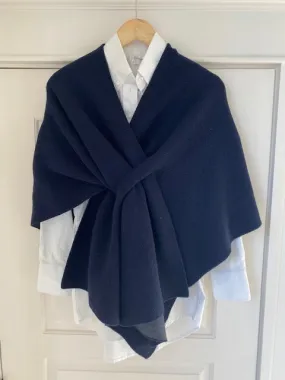 Reversible Italian Wraps Navy Blue/Charcoal