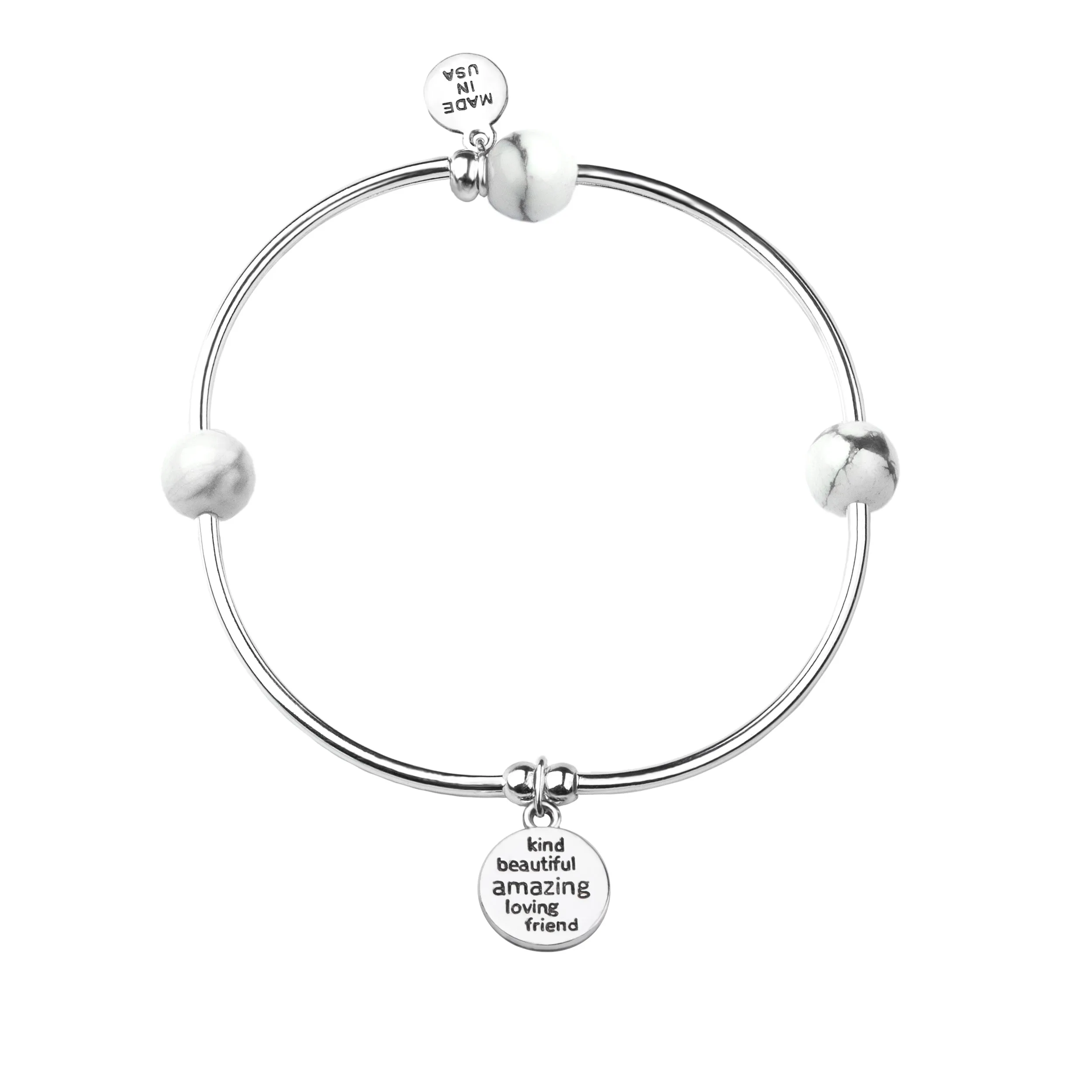 Sister | Soft Bangle Charm Bracelet | Botswana