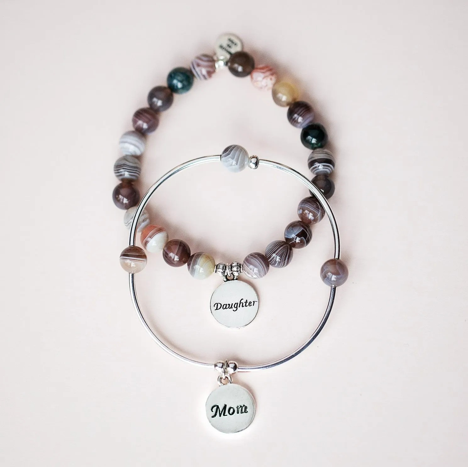 Sister | Soft Bangle Charm Bracelet | Botswana