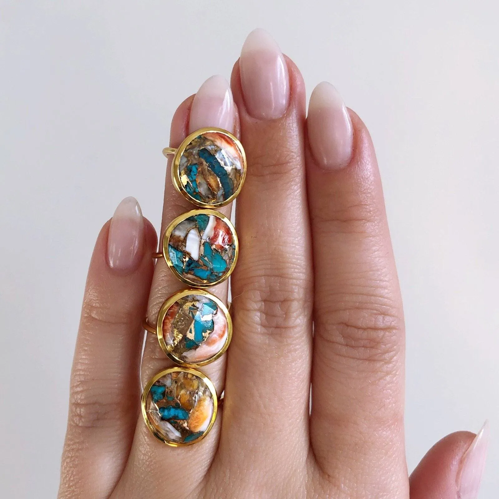 Statement Oyster Turquoise Ring