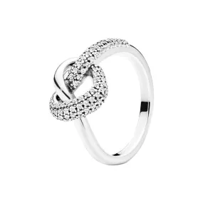 Sterling Silver Zircon Round Sparkling Ring For Women