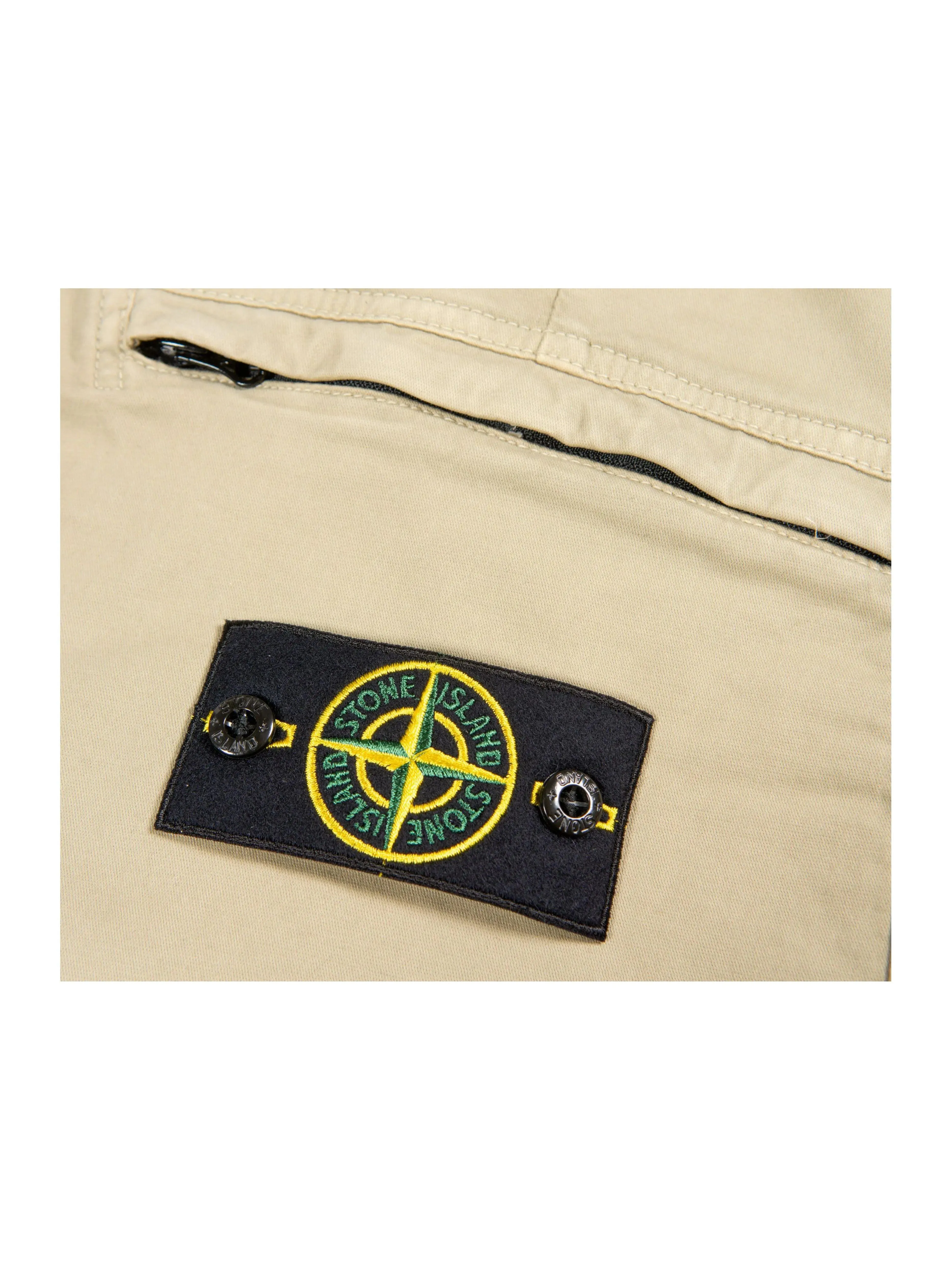 Stone Island Zip Pocket Shorts Beige