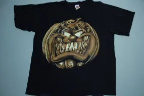 TAZ Pumpkin Face Giant Head Looney Tunes Vintage 90's 1997 WB Cartoon T-Shirt