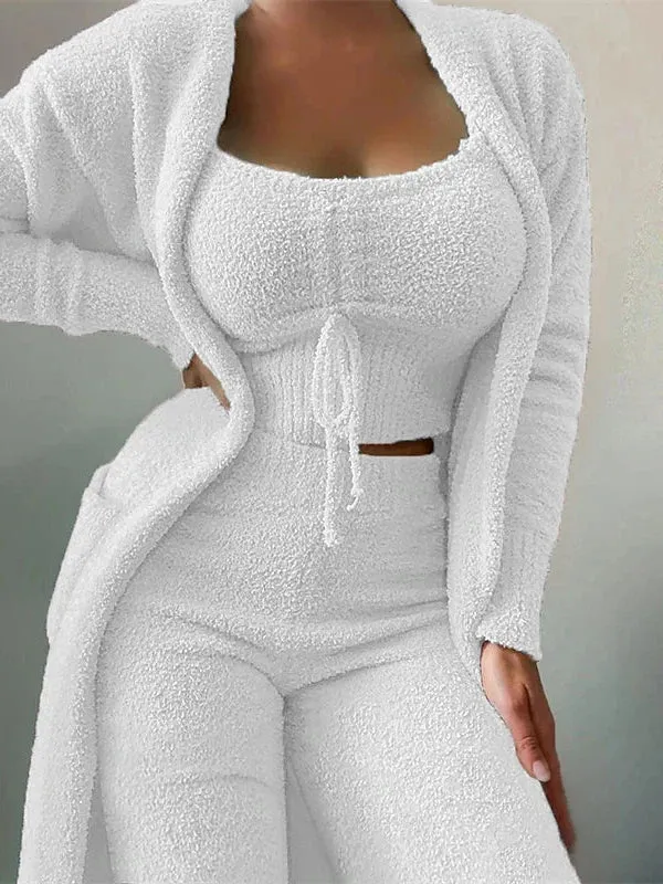 Ultimate Comfort 3-Piece Women's Fleece Pajama Ensemble