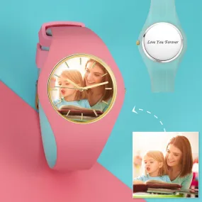 Unisex Custom Silicone Photo Watch 41mm