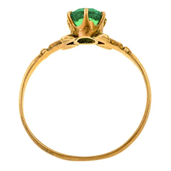 Victorian Emerald Solitaire Ring