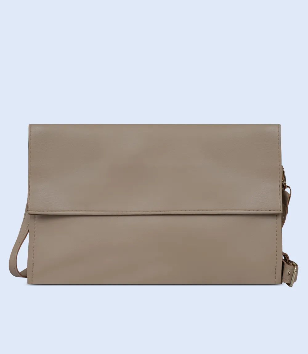 WB2409-BEIGE-Women Shoulder Bag