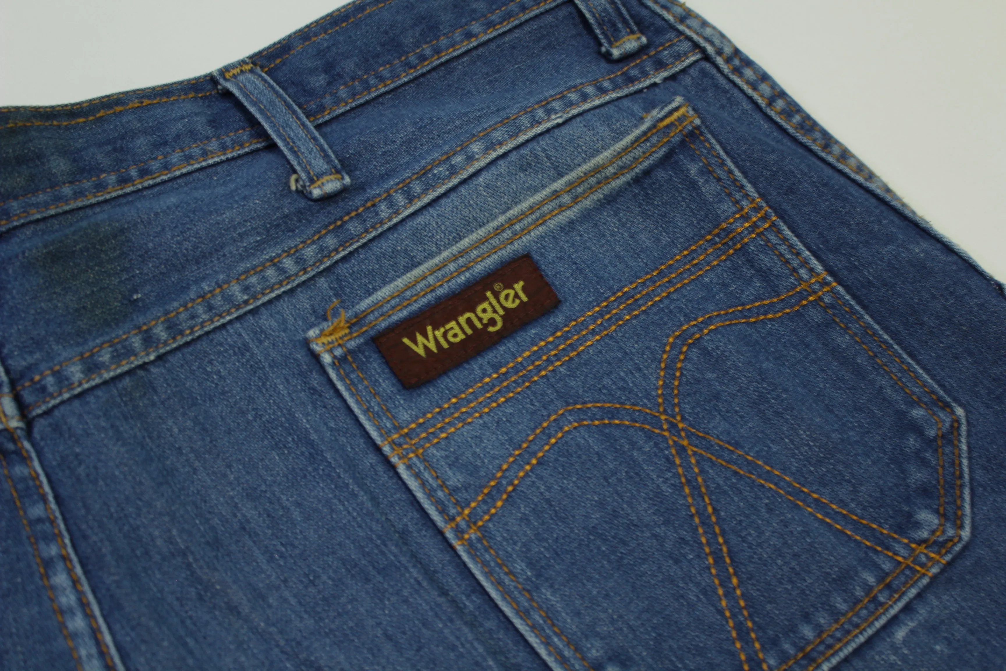 Wrangler Vintage 70's Jeans For Men Flare 2ELW525 10831 Tyvek Tag Denim Blue Jeans